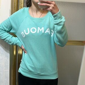 Victoria’s Secret Teal Scoop Neck Sweatshirt Size XS